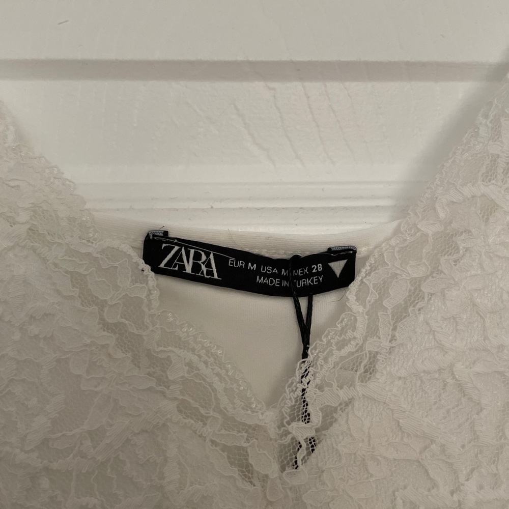 Zara white lace body suit
